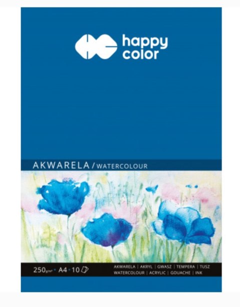 Blok akwarelowy, ART, A4, 10 ark, 250g, Happy Color HA 3725 2030-A10 Happy Color Blok akwarelowy, ART, A4, 10 ark, 250g, Happy Color HA 3725 2030-A10 Happy Color
