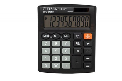 Kalkulator biurowy CITIZEN SDC-810NR, 10-cyfrowy, 127x105mm, czarny CITIZEN Kalkulator biurowy CITIZEN SDC-810NR, 10-cyfrowy, 127x105mm, czarny CITIZEN