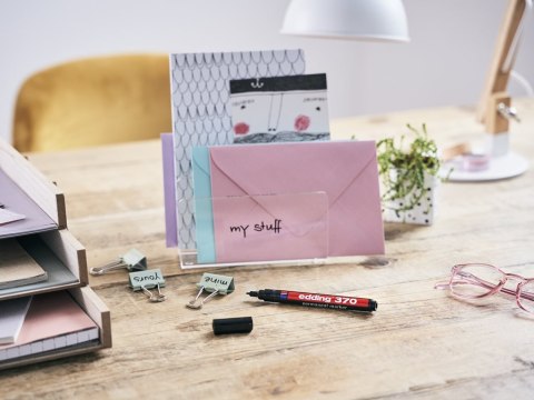 Marker niezmyw.370 okr.czarny EDDING 1mm Edding