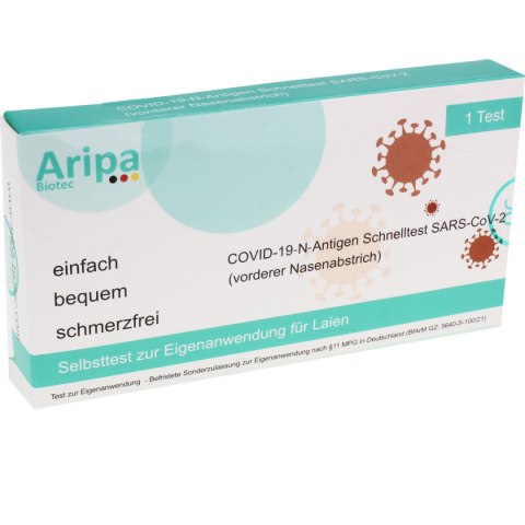 Test antygenowy wymazowy z nosa na obecność COVID-19 DOMOWY SZYBKI ARIPA 0%VAT Covid19 Test antygenowy wymazowy z nosa na obecność COVID-19 DOMOWY SZYBKI ARIPA 0%VAT Covid19