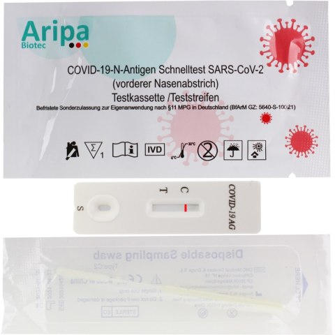 Test antygenowy wymazowy z nosa na obecność COVID-19 DOMOWY SZYBKI ARIPA 0%VAT Covid19 Test antygenowy wymazowy z nosa na obecność COVID-19 DOMOWY SZYBKI ARIPA 0%VAT Covid19