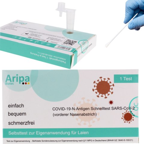 Test antygenowy wymazowy z nosa na obecność COVID-19 DOMOWY SZYBKI ARIPA 0%VAT Covid19 Test antygenowy wymazowy z nosa na obecność COVID-19 DOMOWY SZYBKI ARIPA 0%VAT Covid19
