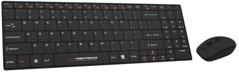 Zestaw Klawiatura+Mysz LIBERTY czarna bezprze EK122K ESPERANZA 2.4GHz Esperanza Zestaw Klawiatura+Mysz LIBERTY czarna bezprze EK122K ESPERANZA 2.4GHz Esperanza