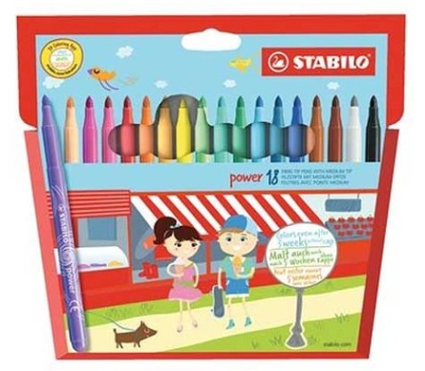 Flamastry STABILO POWER 18szt 280/18-02/01 Stabilo Flamastry STABILO POWER 18szt 280/18-02/01 Stabilo