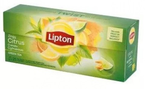 Herbata LIPTON GREEN TEA CITRUS 20 torebek zielona Lipton Herbata LIPTON GREEN TEA CITRUS 20 torebek zielona Lipton