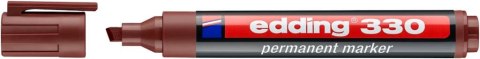 Marker EDDING permanentny ścięta końcówka 1-5mm brązowy 330/007/br ed Edding