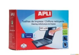 Chusteczki do czyszczenia ekranów APLI (AP11828) 20szt sucha+mokra Apli