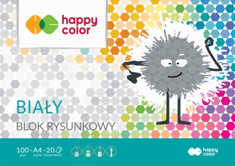 Blok rysunkowy biały A4, 100g, 20 ark, Happy Color HA 3710 2030-0 Happy Color Blok rysunkowy biały A4, 100g, 20 ark, Happy Color HA 3710 2030-0 Happy Color