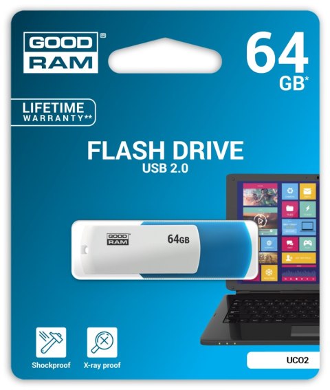 Pamięć USB GOODRAM 64GB UCO2 miks kolorów USB 2.0 UCO2-0640MXR11 Goodram Pamięć USB GOODRAM 64GB UCO2 miks kolorów USB 2.0 UCO2-0640MXR11 Goodram