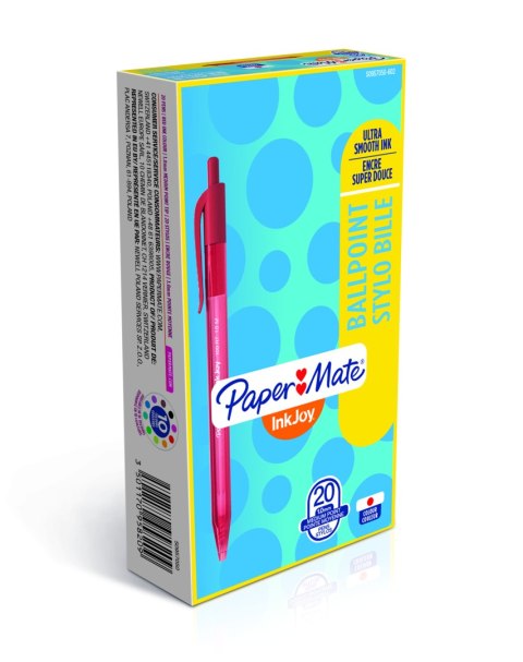 Długopis automatyczny INKJOY 100RT M 1.0mm czerwony PAPER MATE S0957050 Paper Mate Długopis automatyczny INKJOY 100RT M 1.0mm czerwony PAPER MATE S0957050 Paper Mate