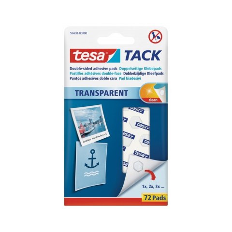 Płatki samoprzylepne bezbarwne TESA TACK 72szt 59408-00000-00 Tesa Płatki samoprzylepne bezbarwne TESA TACK 72szt 59408-00000-00 Tesa