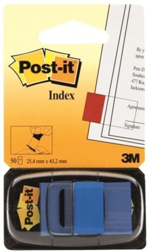 Zakładki indeksujące POST-IT 25x43mm niebieskie 680-2 50sztuk 3M Post-It 3M Zakładki indeksujące POST-IT 25x43mm niebieskie 680-2 50sztuk 3M Post-It 3M