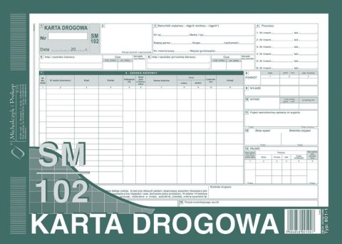 801-1 Karta drogowa SM/102 (samochód ciężarowy) A4 offset MICHALCZYK Michalczyk i Prokop 801-1 Karta drogowa SM/102 (samochód ciężarowy) A4 offset MICHALCZYK Michalczyk i Prokop