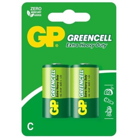 Bateria GREENCELL R14 14G-U2 1,5V cynkowo-chlorkowe GP GP Batteries Bateria GREENCELL R14 14G-U2 1,5V cynkowo-chlorkowe GP GP Batteries