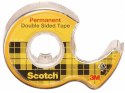 Taśma biurowa, dwustronna SCOTCH (136D), z dyspenserem, 12mm, 6, 3m Scotch 3M