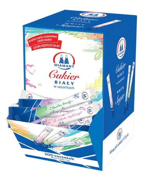 Cukier biały w saszetkach 200x5gr Diamant Cukier biały w saszetkach 200x5gr Diamant