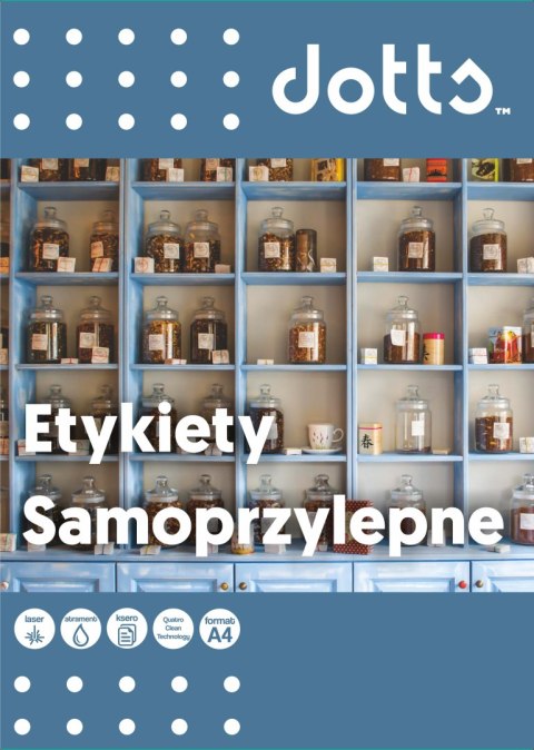 Etykieta samoprzylepna DOTTS A4 (100ark) 105x148mm (4 etyk/arkuszu) Dotts Etykieta samoprzylepna DOTTS A4 (100ark) 105x148mm (4 etyk/arkuszu) Dotts