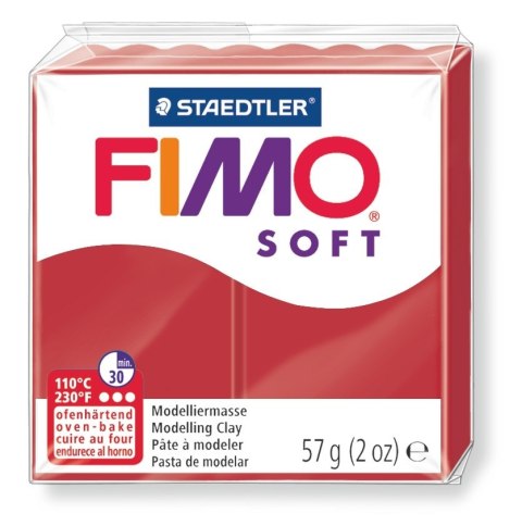 Kostka FIMO soft 57g, czerwień świąteczna - edycja limitowana, masa termoutwardzalna, Staedtler S 8020-2P Staedtler Fimo Kostka FIMO soft 57g, czerwień świąteczna - edycja limitowana, masa termoutwardzalna, Staedtler S 8020-2P Staedtler Fimo
