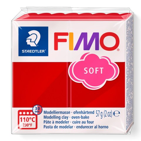 Kostka FIMO soft 57g, czerwień świąteczna - edycja limitowana, masa termoutwardzalna, Staedtler S 8020-2P Staedtler Fimo Kostka FIMO soft 57g, czerwień świąteczna - edycja limitowana, masa termoutwardzalna, Staedtler S 8020-2P Staedtler Fimo