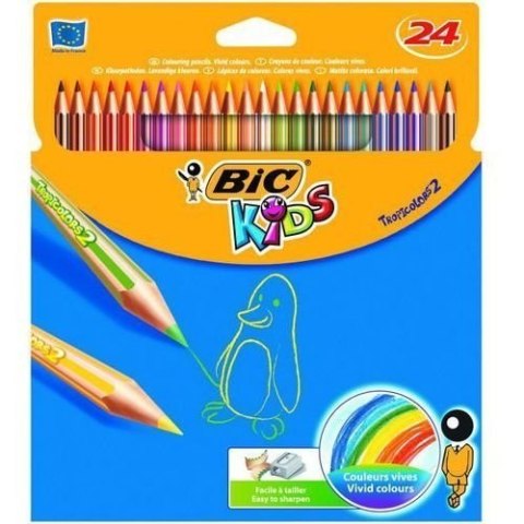Kredki ołówkowe BIC Kids Tropicolors 24kol., 9375182/9375183 Bic Kredki ołówkowe BIC Kids Tropicolors 24kol., 9375182/9375183 Bic