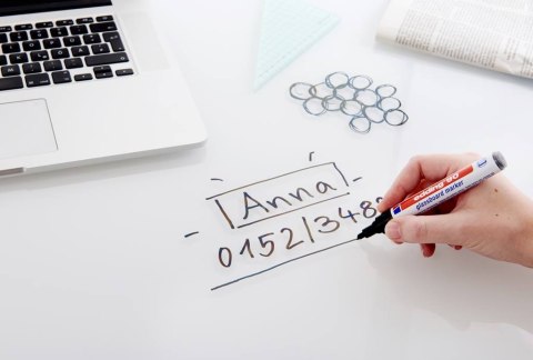 Marker EDDING do tablic szklanych czarny + mix kolorów, etui 5 szt. 90/5s/001/c ed suchościeralny (X) Edding