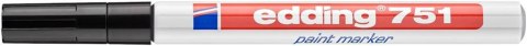 Marker EDDING lakierowy 751 czarny końcowka okrągła 1-2mm Edding