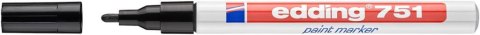 Marker EDDING lakierowy 751 czarny końcowka okrągła 1-2mm Edding
