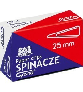 Spinacz T-25 mm GRAND trójkątny 10op x 100sztuk 110-1385 Grand Spinacz T-25 mm GRAND trójkątny 10op x 100sztuk 110-1385 Grand