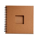 Album na spirali z okienkiem, 20x20cm, 30 ark, brązowe eco, 180g/m2, Happy Color HA 7631 2020-WE30 Happy Color