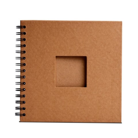 Album na spirali z okienkiem, 20x20cm, 30 ark, brązowe eco, 180g/m2, Happy Color HA 7631 2020-WE30 Happy Color Album na spirali z okienkiem, 20x20cm, 30 ark, brązowe eco, 180g/m2, Happy Color HA 7631 2020-WE30 Happy Color