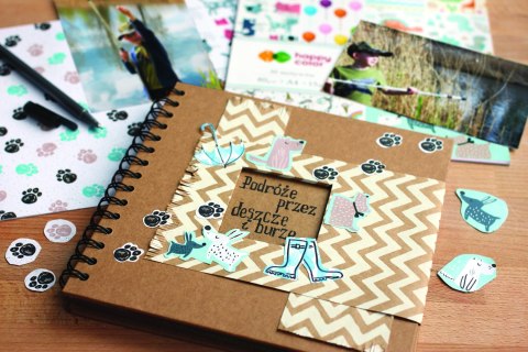 Album na spirali z okienkiem, 20x20cm, 30 ark, brązowe eco, 180g/m2, Happy Color HA 7631 2020-WE30 Happy Color Album na spirali z okienkiem, 20x20cm, 30 ark, brązowe eco, 180g/m2, Happy Color HA 7631 2020-WE30 Happy Color