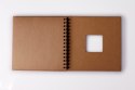 Album na spirali z okienkiem, 20x20cm, 30 ark, brązowe eco, 180g/m2, Happy Color HA 7631 2020-WE30 Happy Color