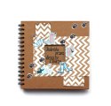 Album na spirali z okienkiem, 20x20cm, 30 ark, brązowe eco, 180g/m2, Happy Color HA 7631 2020-WE30 Happy Color