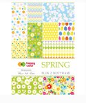 Blok z motywami SPRING, 80g/m2, A4, 15 ark, 30 motyw, Happy Color HA 3808 2030-S Happy Color