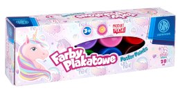 Farby plakatowe Jednorożec 12 kolorów 20 ml ASTRA, 301221008 Astra