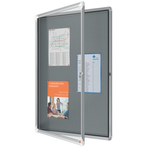 Gablota filcowa wewnętrzna Nobo Premium Plus 9xA4, szara 1915330 Nobo Gablota filcowa wewnętrzna Nobo Premium Plus 9xA4, szara 1915330 Nobo