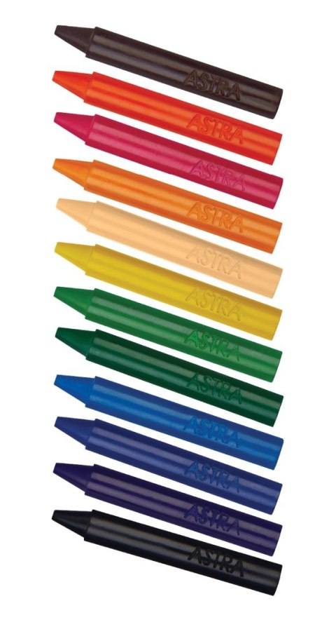 Kredki świecowe super Jumbo 12 kolorów - 14mm /100mm ASTRA, 316118003 (X) Astra