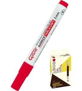 Marker tablicowy GR-003 okrągła końcówka czerwony GRAND 160-1309 Grand