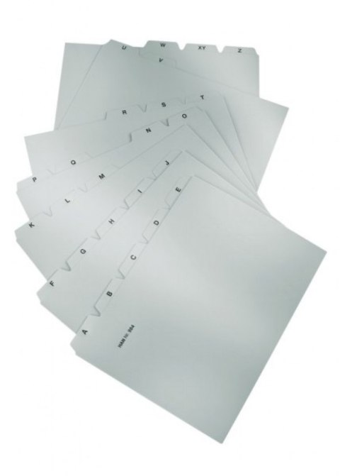 Przekładki HAN Kartei, PP, A4, do kartoteki, A-Z, 25 kart, szare HN984-13 Han