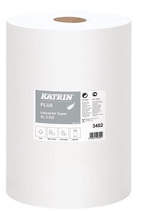 Czyściowo papierowe KATRIN PLUS XL 2, 3402, opakowanie: 3 rolki Katrin Czyściowo papierowe KATRIN PLUS XL 2, 3402, opakowanie: 3 rolki Katrin
