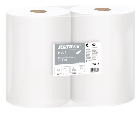 Czyściowo papierowe KATRIN PLUS XL 2, 3402, opakowanie: 3 rolki Katrin Czyściowo papierowe KATRIN PLUS XL 2, 3402, opakowanie: 3 rolki Katrin