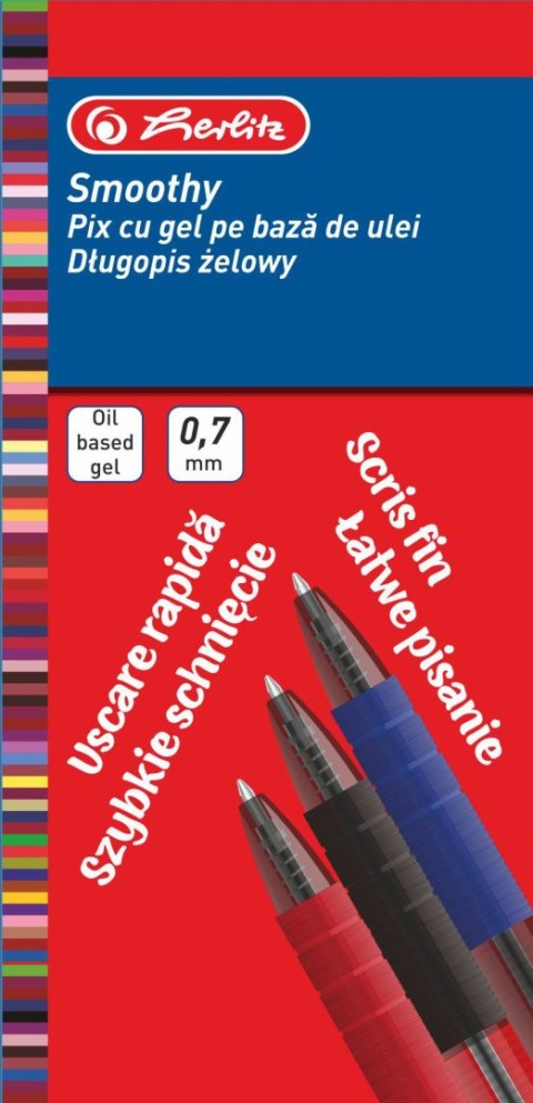Długopis żelowy SMOOTHY 0,7 mm czarny 9476490 Herlitz Herlitz Długopis żelowy SMOOTHY 0,7 mm czarny 9476490 Herlitz Herlitz