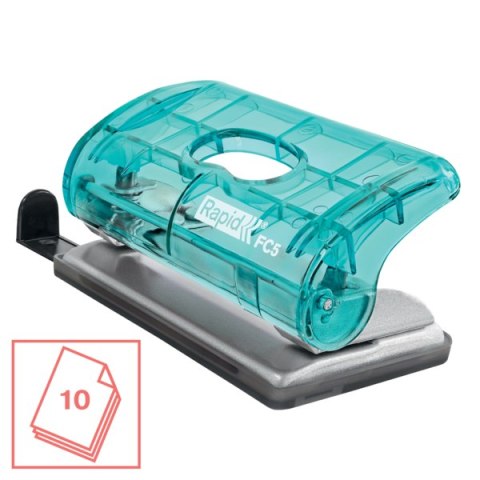 Dziurkacz mini Rapid ColourBreeze FC5, 10 kartek, 5 lat gwarancji, niebieski 5001332 Rapid Dziurkacz mini Rapid ColourBreeze FC5, 10 kartek, 5 lat gwarancji, niebieski 5001332 Rapid