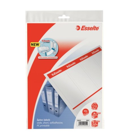 Etykiety do segregatorów 59x192mm(10x4) białe samop. ESSELTE 20822 Esselte Etykiety do segregatorów 59x192mm(10x4) białe samop. ESSELTE 20822 Esselte