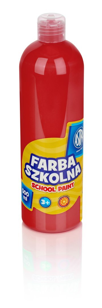 Farba szkolna Astra 500 ml - czerwona, 83410921 Astra Farba szkolna Astra 500 ml - czerwona, 83410921 Astra
