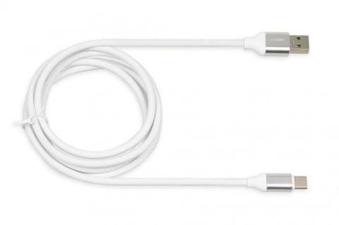 Kabel do transferu danych i zasilania USB 2w1 TYP C biały 1,5m (3A)Ibox IKUMTCWQC Ibox Kabel do transferu danych i zasilania USB 2w1 TYP C biały 1,5m (3A)Ibox IKUMTCWQC Ibox