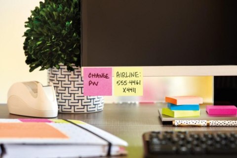 Podajnik do bloczków samoprzylepnych POST-IT_ Pro (PRO-C-1SSC), fioletowy, w zestawie 1 bloczek Super Sticky Z-Notes Post-It 3M