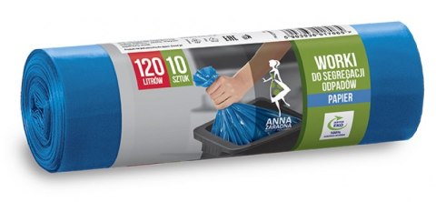 Worki do segregacji papier niebieskie LDPE 120l (10 szt.) ANNA ZARADNA 7065 Stella Worki do segregacji papier niebieskie LDPE 120l (10 szt.) ANNA ZARADNA 7065 Stella