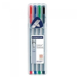 Cienkopis triplus, trójkątny, 0.3 mm, 4 kol. w etui box, Staedtler S 334 SB4 Staedtler