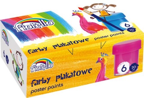 Farby plakatowe, 6 kolorów FIORELLO 170-1869 Fiorello Farby plakatowe, 6 kolorów FIORELLO 170-1869 Fiorello